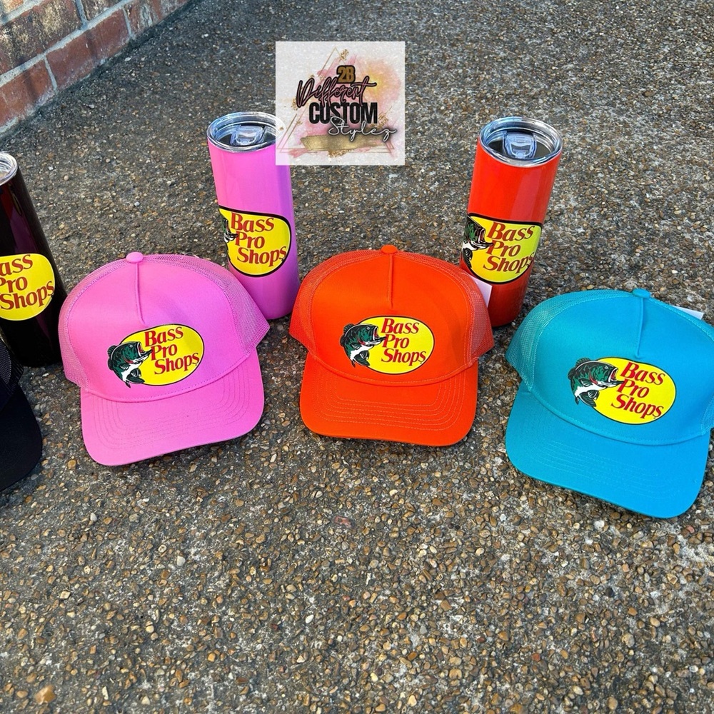 Bass Pro Shop Hat and Stainless Steel Tumbler